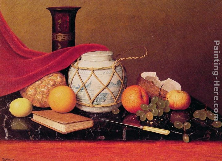 Still Life with Ginger Jar painting - William Michael Harnett Still Life with Ginger Jar art painting